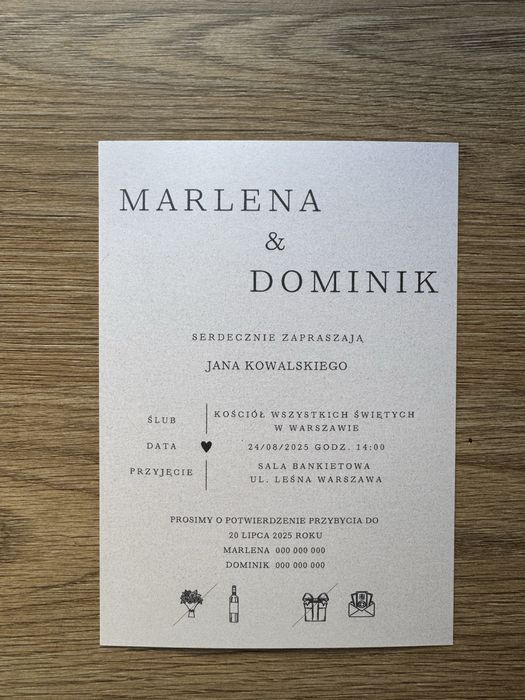 Zaproszenia ślubne