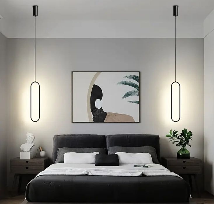 Люстра-підвіс (чорний) комплект 2шт