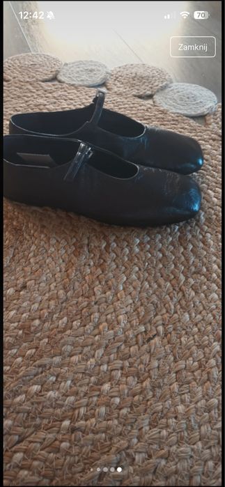 Massimo Dutti skórzane baleriny 37 nowe