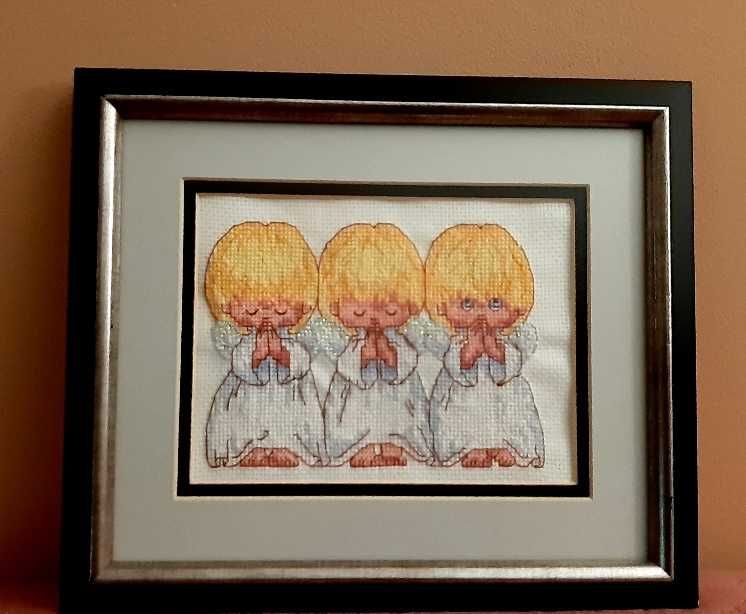 stary obraz haft krzyżykowy