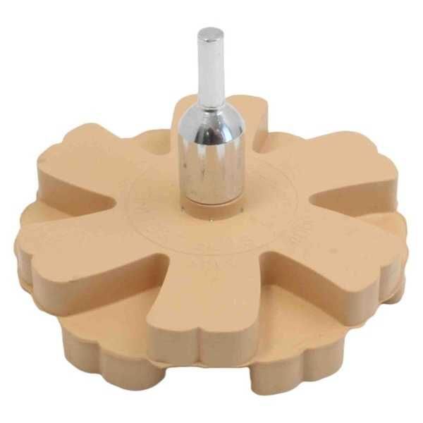 (Com Iva) Disco de Borracha Para Remover Retirar Cola Com Adaptador