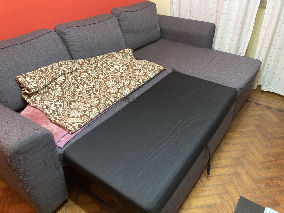 Sofá cama com chaise long