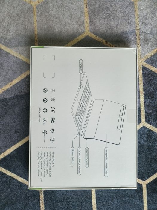 Etui z klawiaturą Bluetooth do Galaxy Tab S10 Plus / S9 Plus / S9 FE Plus, czarne