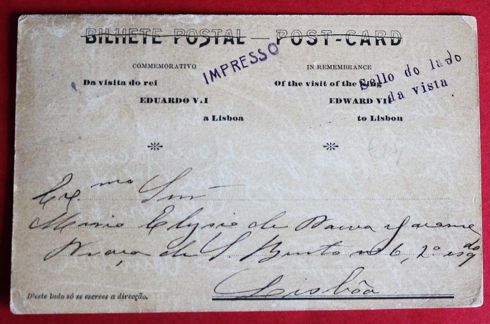 Últimos retoques na tribuna chegada Eduardo VII 1903