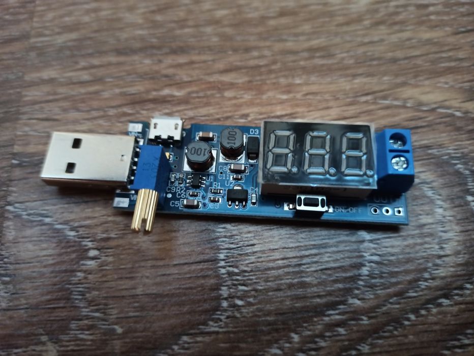 Повышающий преобразователь с 5v на 9v,12 v от повербанка к роутеру