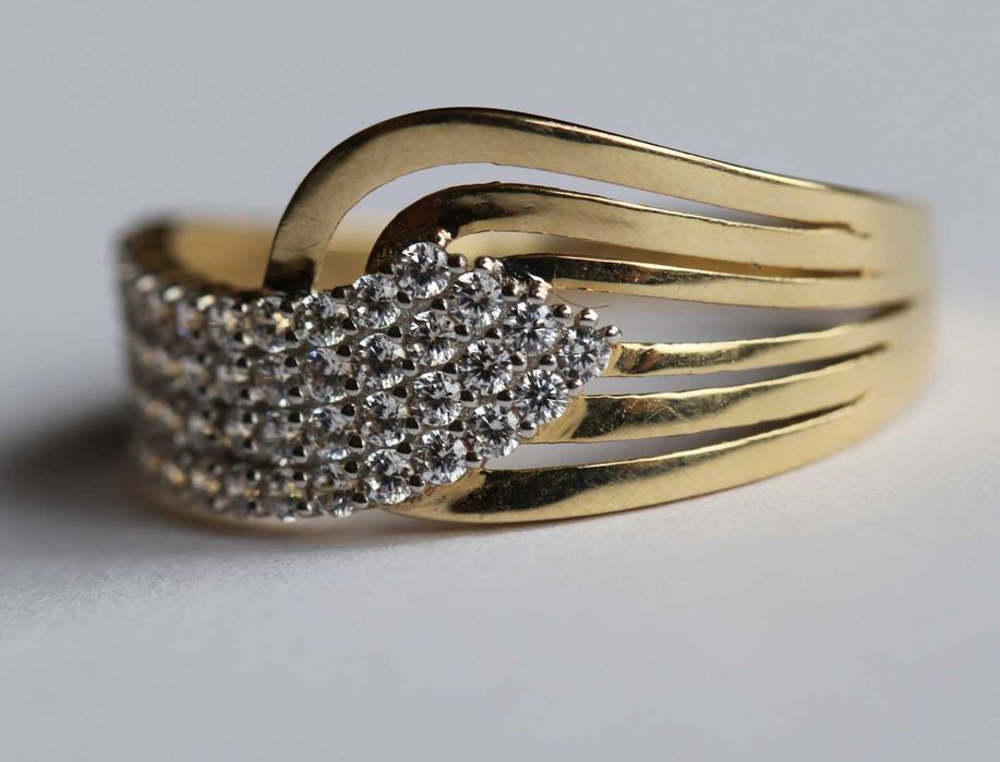 Złoty Pierścionek FALA 585