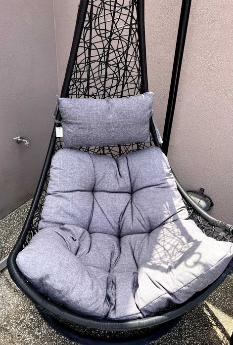 Baloiço cadeira suspenso sofa jardim exterior com almofadas