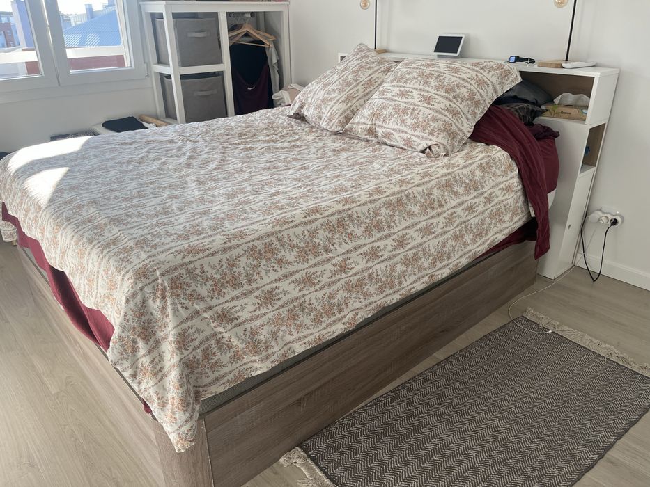 Cama de casal (sommier + colchão)