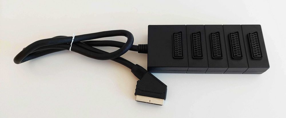 Extensão SCART macho com 5 tomada SCART fêmea