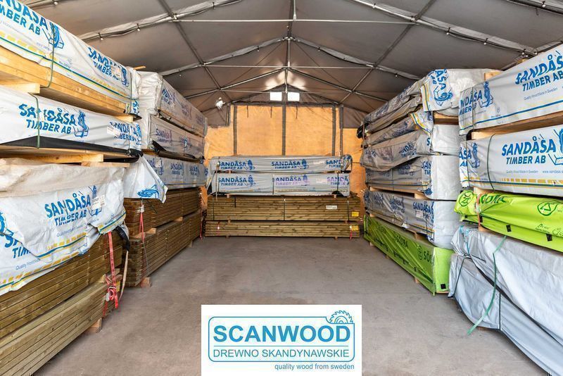 Drewno C24 konstrukcyjne 45x145 Skandynawskie, suszone i strugane