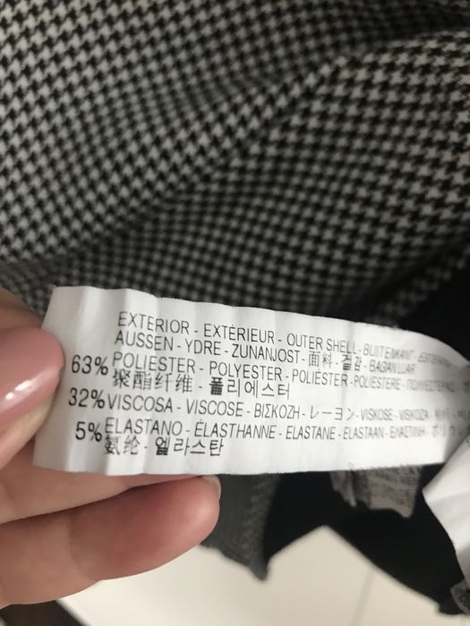 Bluzka w pepitkę ZARA WOMAN rozmiar L z baskinką + gratis