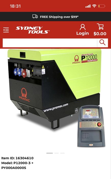 Генератор. HONDA. GX630. PRAMAC  P12000