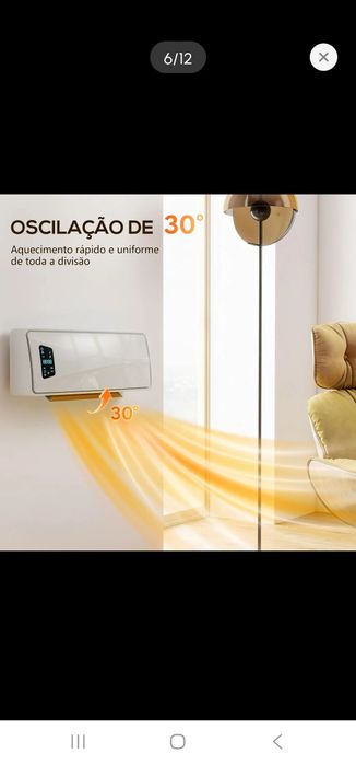 Aquecedor de parede de baixo consumo