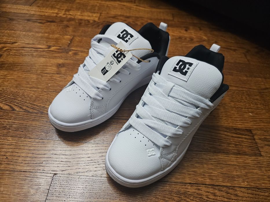 Nowe buty damskie | DC Court Graffik | skórzane, białe rozmiar 38