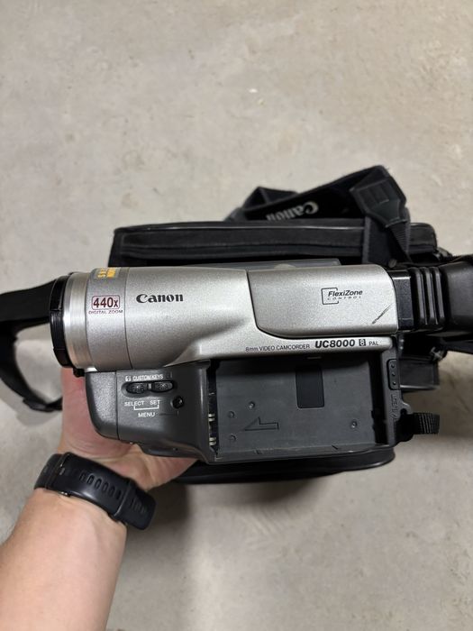 Canon UC8000 PAL, kamera 8mm Video Camcorder, działa, z torbą