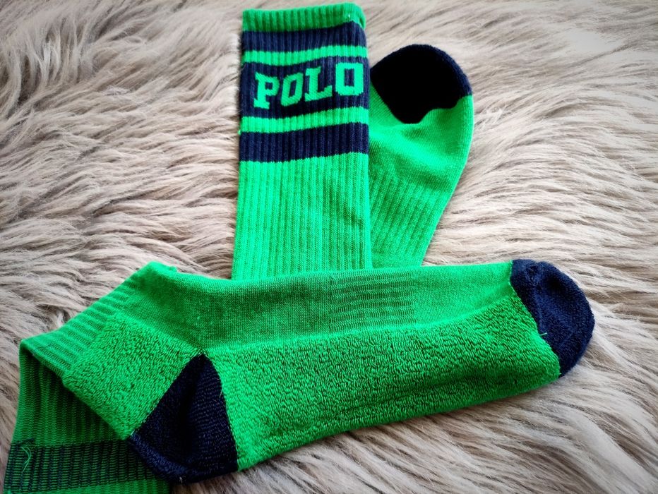 Nowe ciepłe skarpety POLO rozmiar 40-41 // frotte zielone