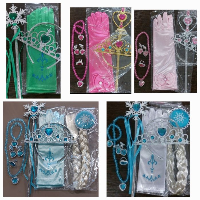 Набір Ельзи, Анни, корона, паличка, коса, Крила, ріг Єдинорога