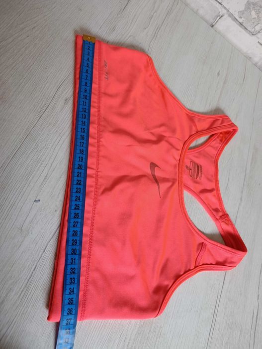 L Nike PRO krótki top sportowy stanik do biegania na siłownię  neonowy