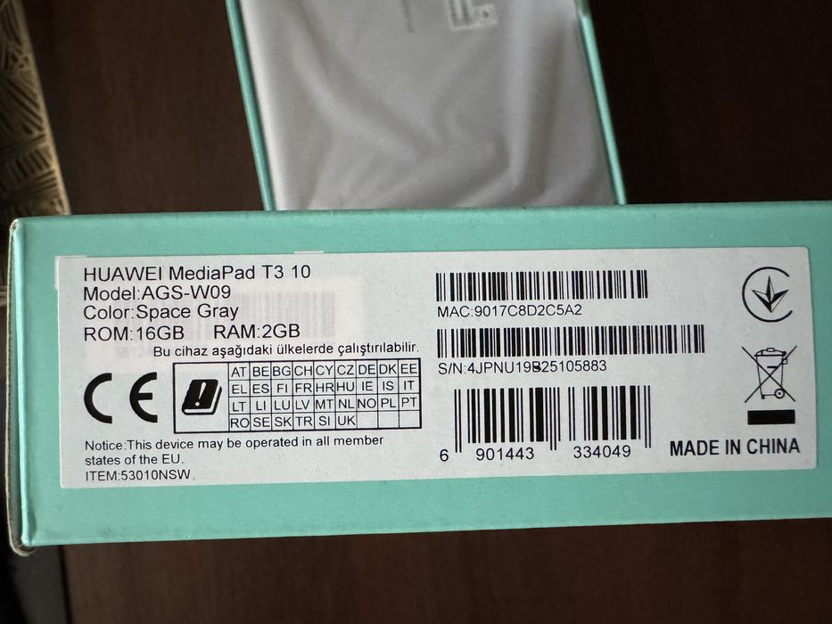 Планшет HUAWEI MediaPad T3 10