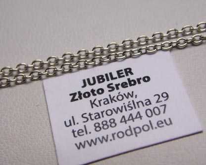 Długi srebrny łańcuszek Ankier  87 cm. 1,5 mm.