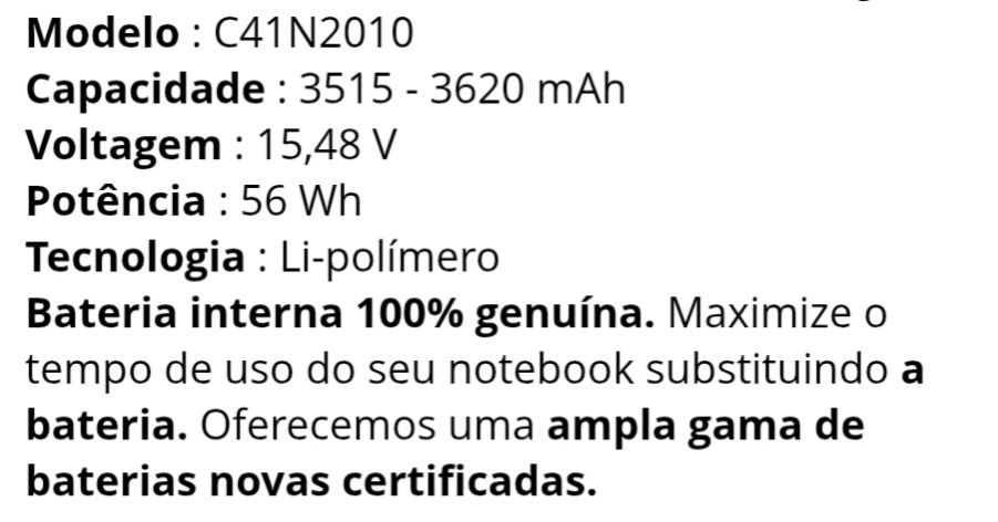 Bateria original ASUS Rog Strix para G713