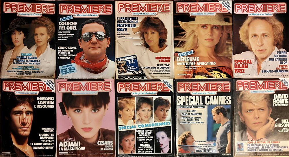 72 números da revista Premiere, Le Magazine du Cinéma. Lote, 54€!