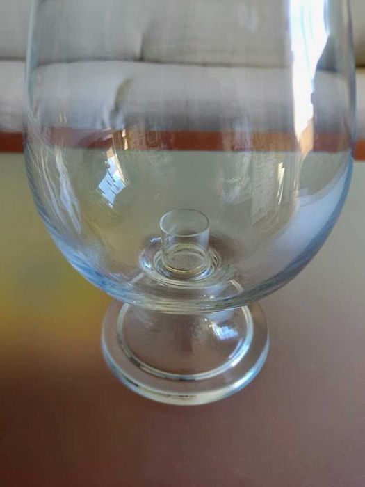 Par de porta velas em vidro Marinha Grande