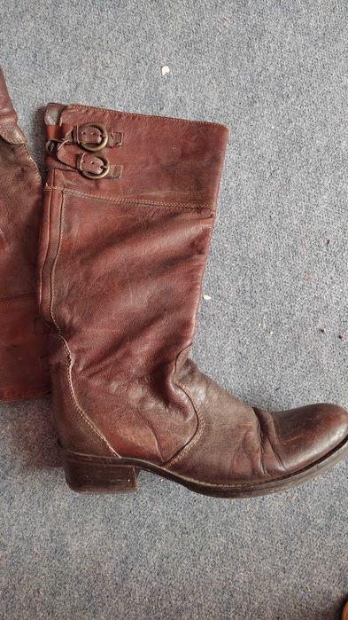 Buty damskie - kozaki skóra