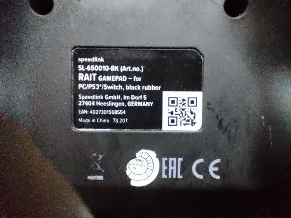 Дротовий геймпад SPEEDLINK RAIT PC/PS3/Switch Black (SL-650010-BK)