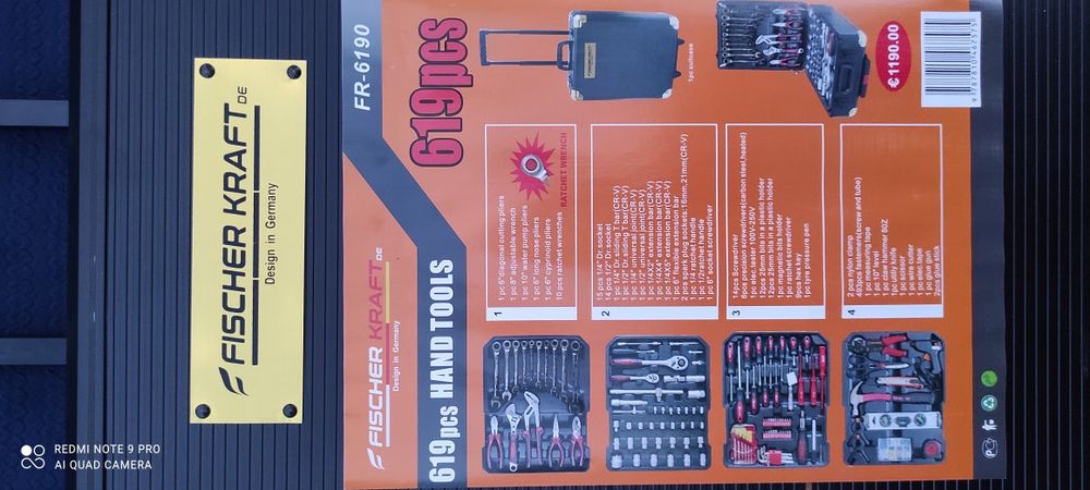 Набір ручного інструменту для автомайстерні та побуту