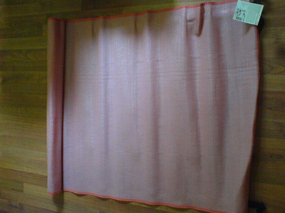 Mata Plażowa Pleciona wiklina Róż 178x90 cm pasek na ramię NOWA