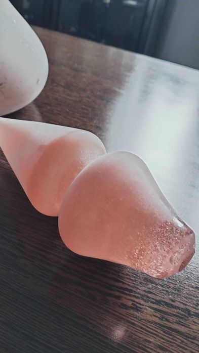 Murano Seguso pink Scavo butla karafka lata 60