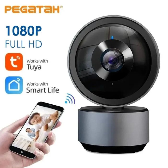 Мини IP Wi-Fi камера Tuya  SMART LIFE 3Mp Датчик РУХУ ІК-підсвітка‼️