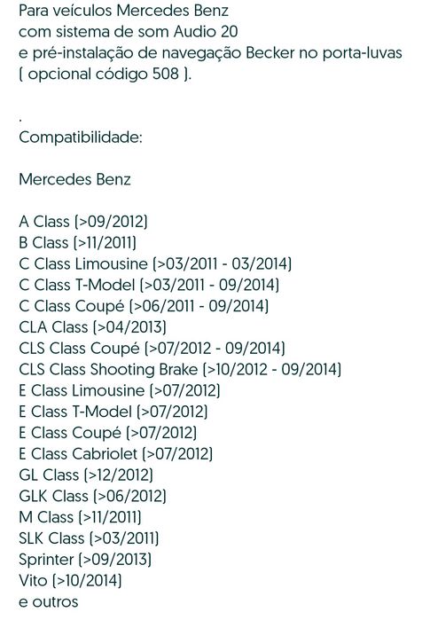 GPS Mercedes Becker Map Pilot By Harman