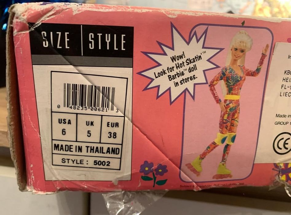 Ретро ковзани роликові Barbie In-Line Skates  1995 (нові комплект)