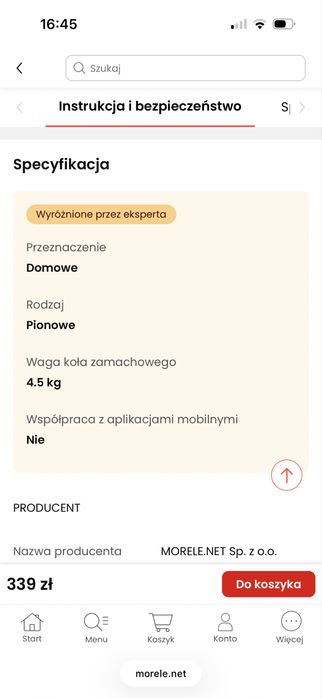 Rower stacjonarny Zipro One S Gold magnetyczny