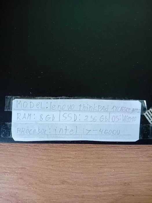 Ноутбук Lenovo ThinkPad X1 Carbon core i7-4600U/2.10GHz 8GB 256Гб SSD