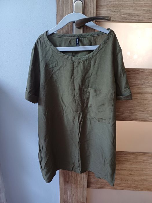 Bluzka khaki 36 S koszulka