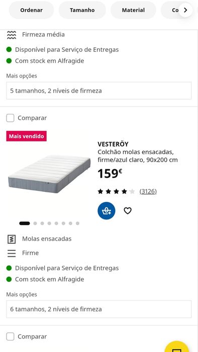 Cama + colchão ikea