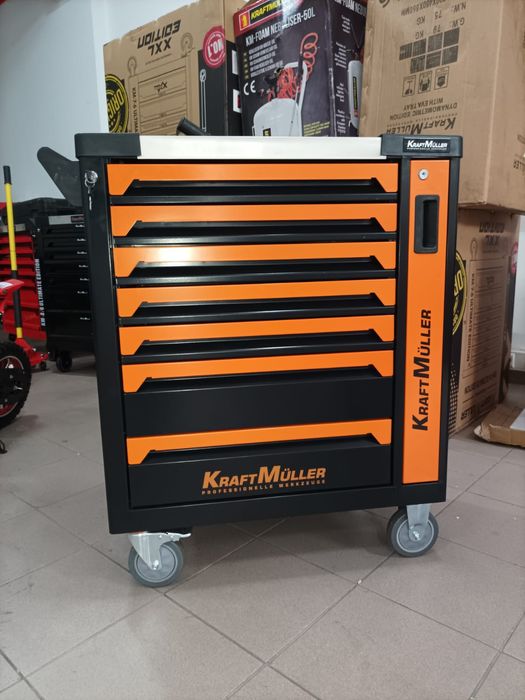 Carrinhos de ferramentas Kraft Muller 7 gavetas 6 cheias com