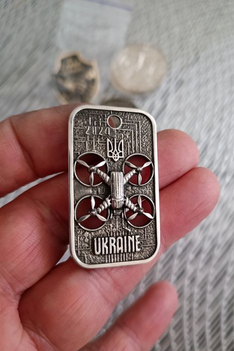Військовій жетон оператора БПЛА срібло 925°