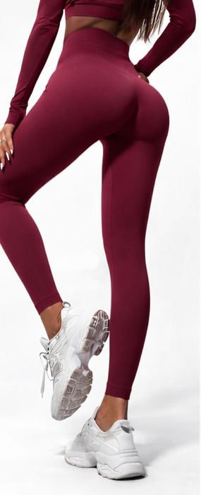 Червоні лосини PUSH-UP преміум якості