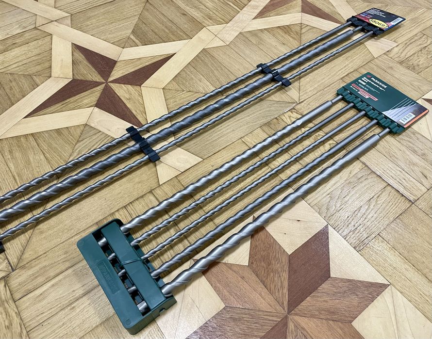 Набор сверл-буров SDS+ 600мм(10;12;16;22;25) 1000мм(12;16;24) PARKSIDE