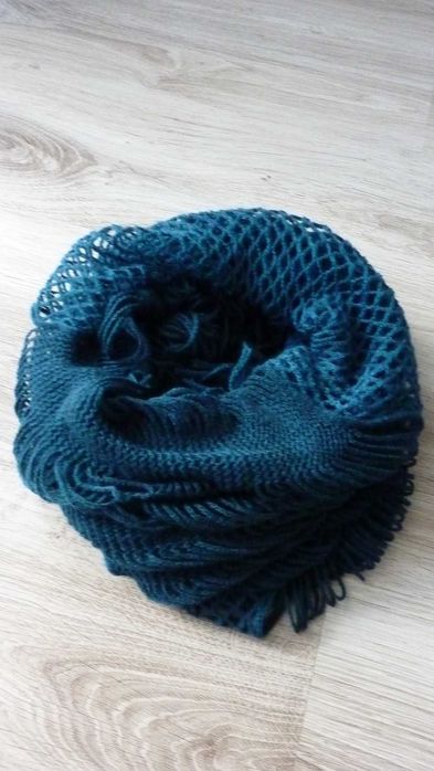 Szal, komin dwustronny z dzianimy