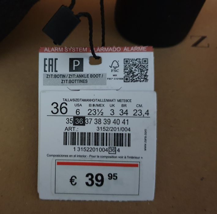 Botki ZARA Ankle Boot 3152/201/004

Rozmiary: 36, 37, 38, 39

Cena: 50
