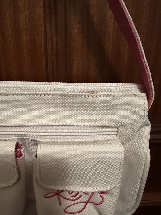 Mala Roxy branca e rosa