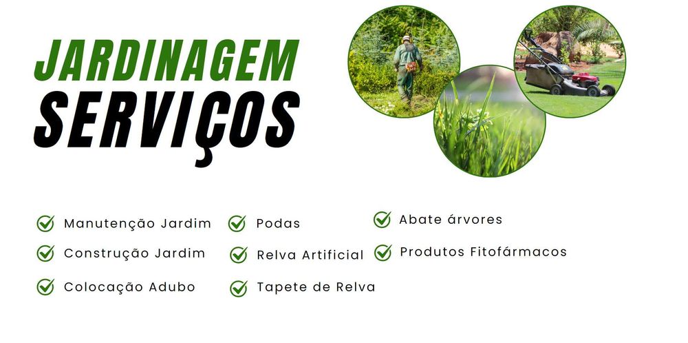 Limpeza Terrenos +Jardinagem +Trabalhos Agrícolas,Conce. SªMªFeira etc