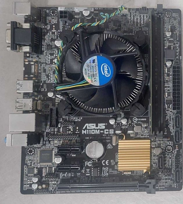 Комплект: материнська плата Asus H110M-CS / Intel Core i5-7400 (4 ядра по 3.0 - 3.5 GHz) / 500 GB HDD / Intel HD Graphics 630 /  LGA1151 / Кулер BOX