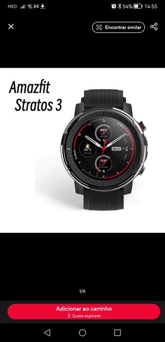 Relógio amazfit stratos 3 NOVO
