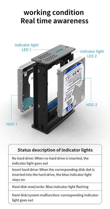 Корпус для зовнішнього жорсткого, ссд диску 2.5", sata, ssd